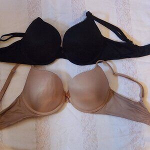 Victoria's Secret Bra Body By Victoria Black and Beige Size 34D